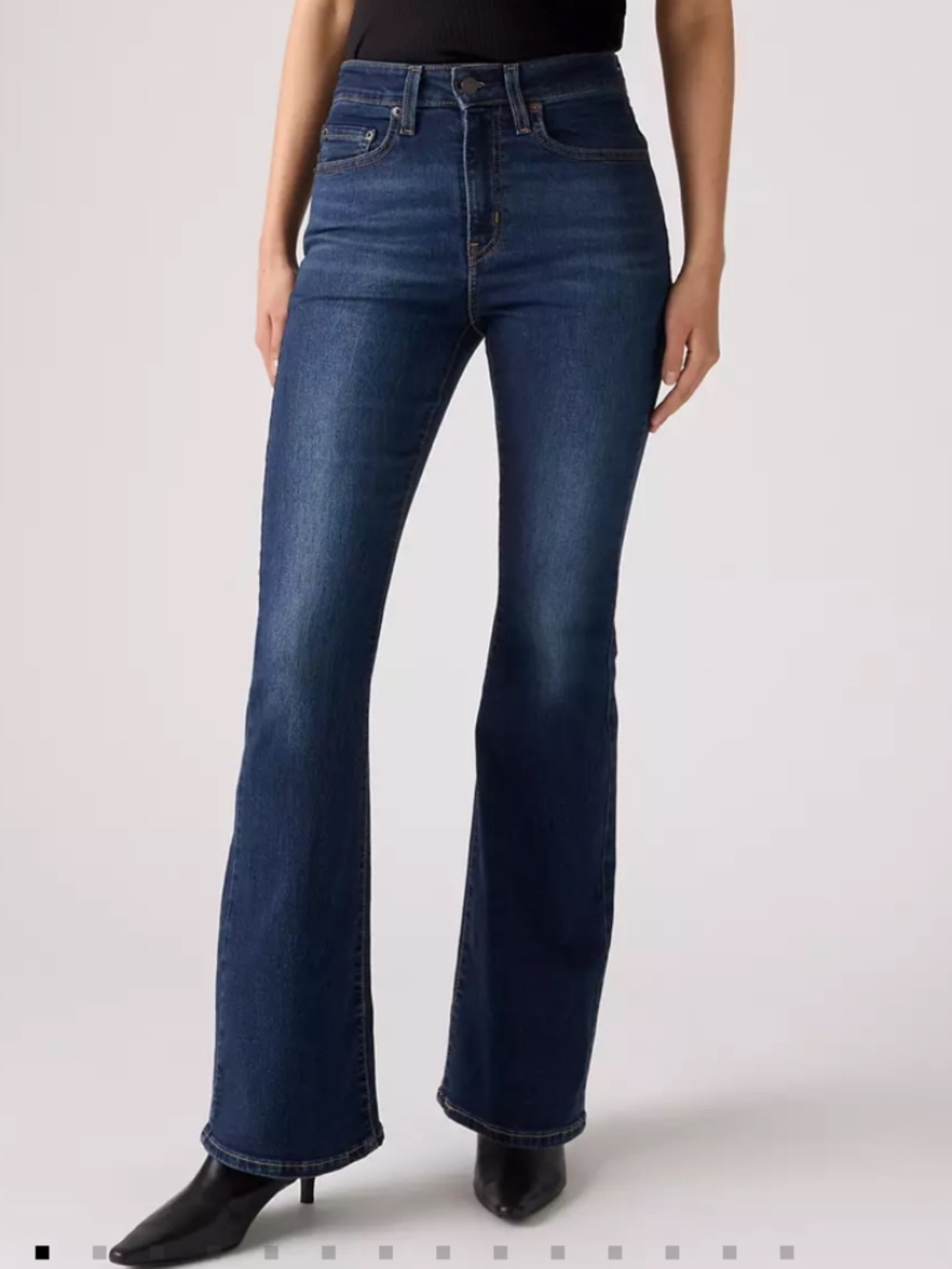 Levis 726 High-Rise Flare Women's Jeans, Dark Wash, Sz 30